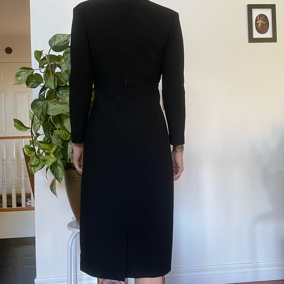 Babaton Masu dress sz 0 black low cut front nwt - Picture 2 of 5